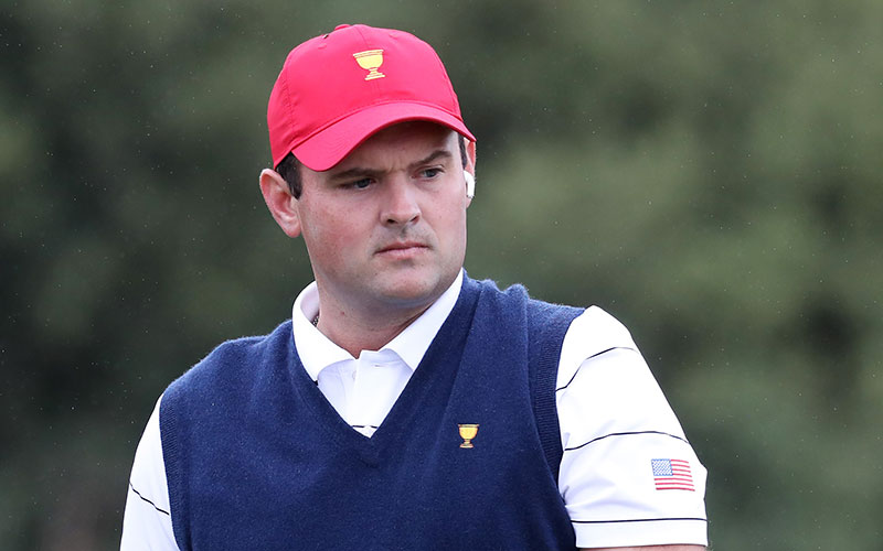 Patrick Reed on Day 1 of the Presidents Cup at Royal Melbourne. (Getty Images)
