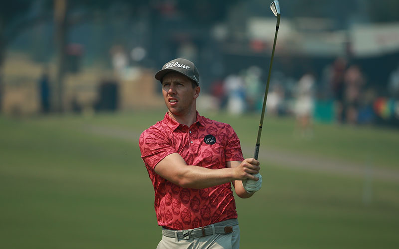Campbell Rawson in the First Round at the Emirates Australian Open in Sydney (Photo:Dave Tease Golf NSW)