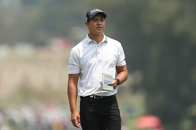 Denzel Ieremia looks on during day three of the 2019 Australian Open at The Australian Golf Club on December 07, 2019 in Sydney, Australia. (Photo by Mark Metcalfe/Getty Images)